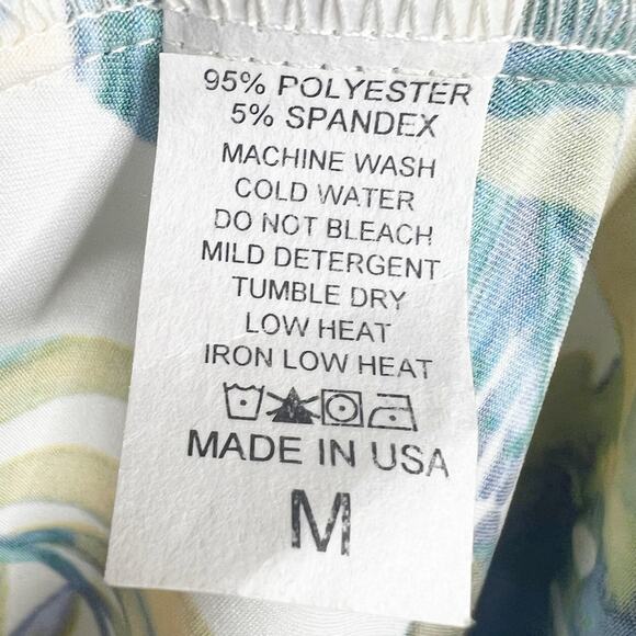 FASHQUE STUDIO Tropical Leaf Print Short Sleeve T-Shirt Dress Quick Dry Size M - Picture 8 of 9